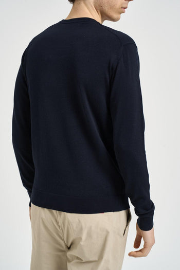 Maglia uomo girocollo blu - 3