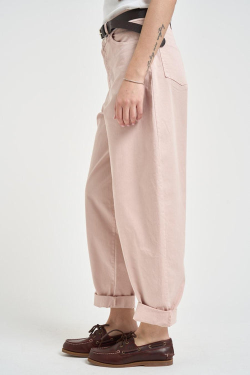 Pantalone donna balloon rosa cipria - 2
