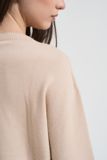 Maglia donna scollo a barca panna - 4