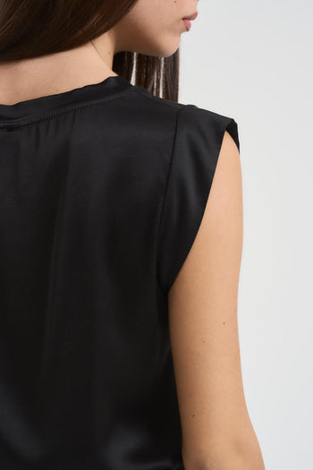 Top donna smanicato nero - 5