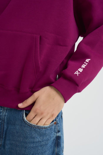 Felpa uomo con cappuccio viola - 4