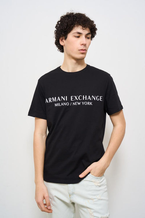 T-shirt uomo girocollo nera