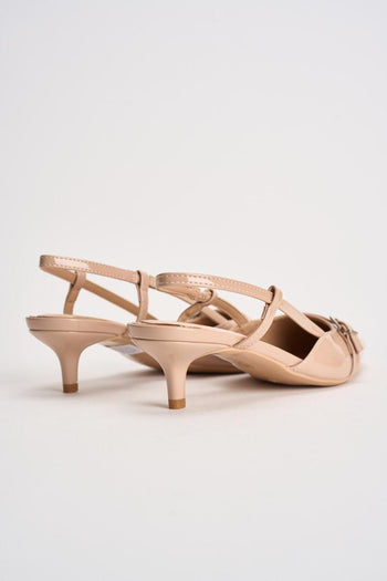 Slingback donna in vernice rosa cipria - 6