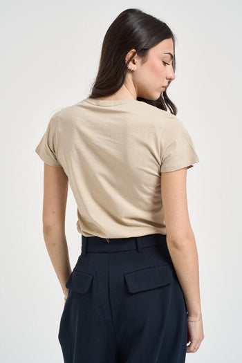 T-shirt donna beige - 3