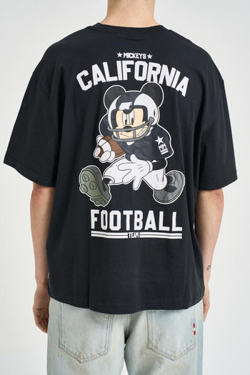 T-shirt uomo con stampa Mickey Mouse nera - 3