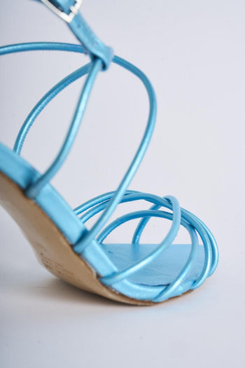 "Neva" sandal in real leather with elongated toe - 9