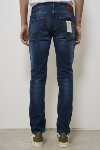 Regular men's jeans in dark denim - 4