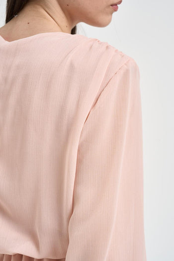 Abito donna fluido rosa cipria - 5