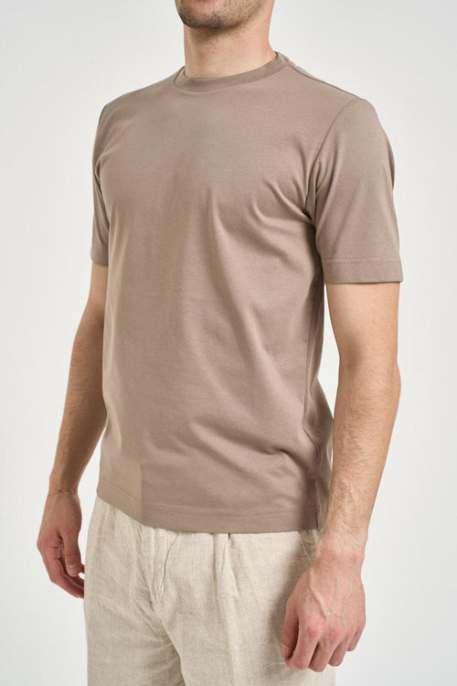 T-shirt uomo in cotone tortora