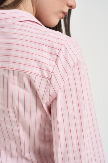 Camicia donna a righe rosa - 4