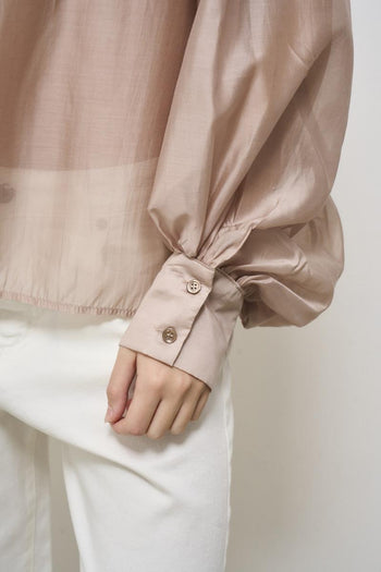 Camicia donna semitrasparente rosa - 3