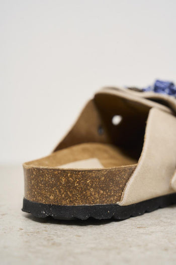 Sabot donna in suede bianca con frange - 7