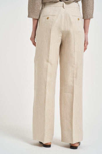 Pantalone donna gamba dritta beige - 3