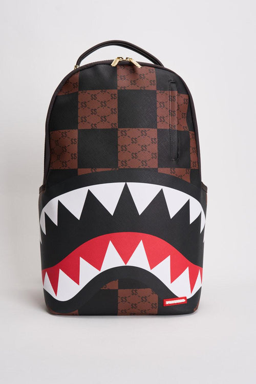 Zaino uomo check marrone e nero - 1
