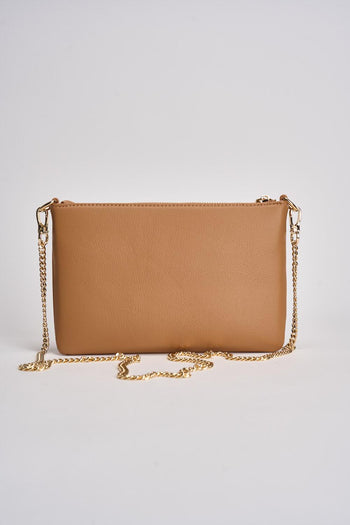 Pochette donna in ecopelle cammello - 5