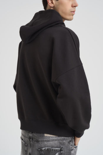 Felpa uomo con cappuccio grigio piombo - 4