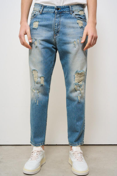 Jeans uomo regular con rotture