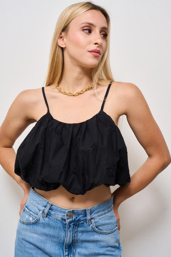 Top donna cropped nero - 3