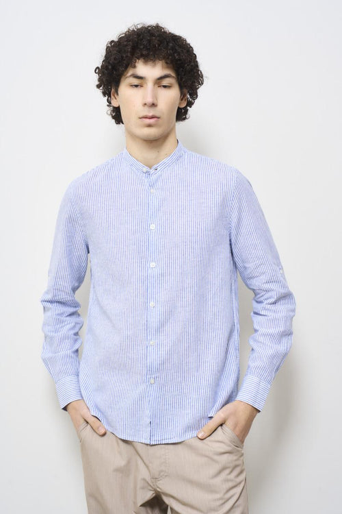 Camicia uomo coreana celeste
