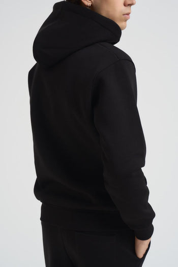 Felpa uomo nera con cappuccio - 3