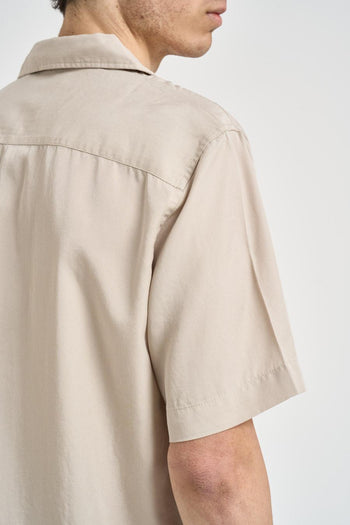 Camicia uomo manica corta beige - 6