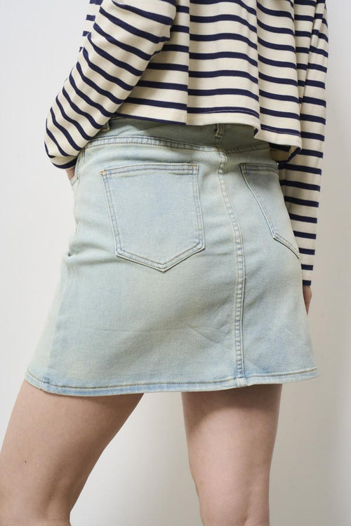 Minigonna donna in denim - 2
