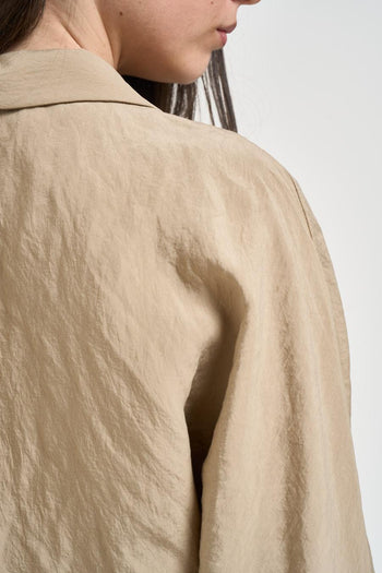 Camicia donna over fit sabbia - 6