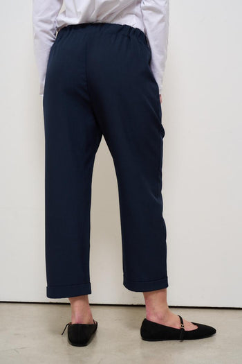 Pantalone donna carrot fit blu - 4