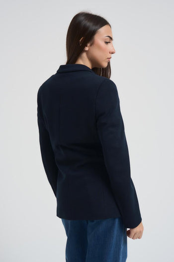 Giacca donna blu doppiopetto - 4