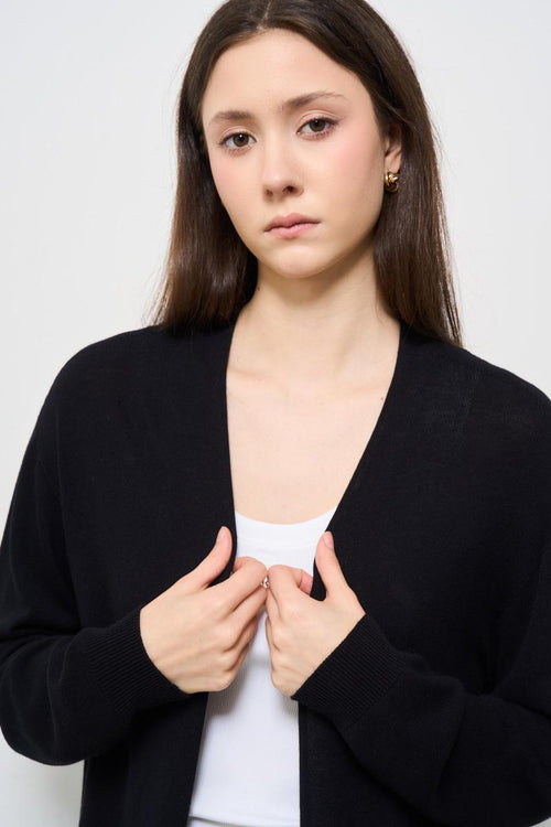 Cardigan donna nero - 2
