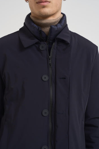 Trench uomo midi imbottito blu - 7