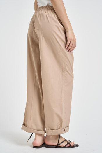 Pantalone donna con pinces sabbia - 4