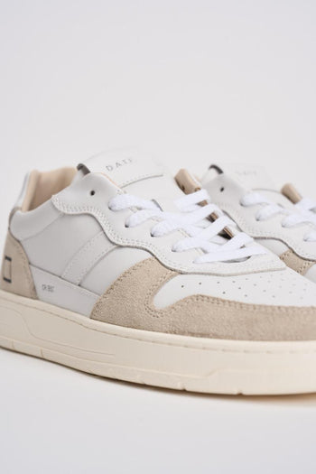 Sneakers uomo Court bianche e beige - 5