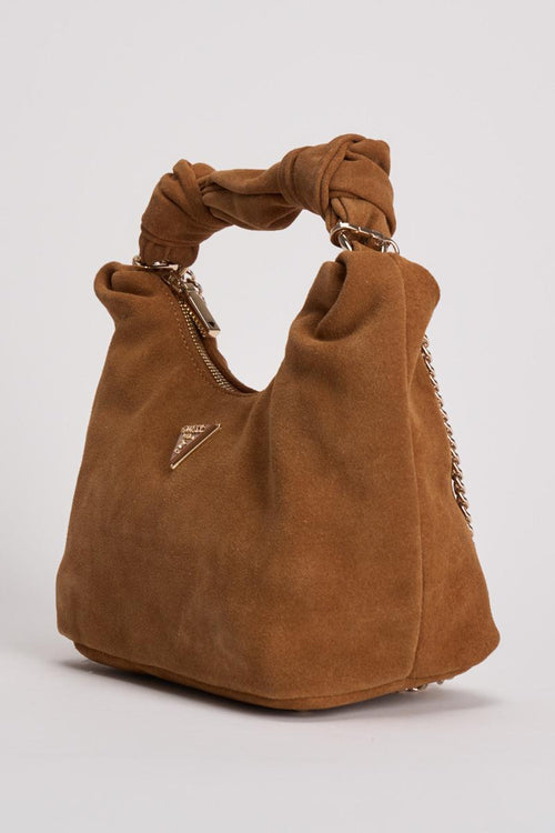 Borsa donna Isotta in suede marrone - 2