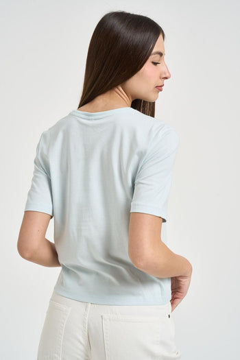 T-shirt donna con coghiglie celeste - 4