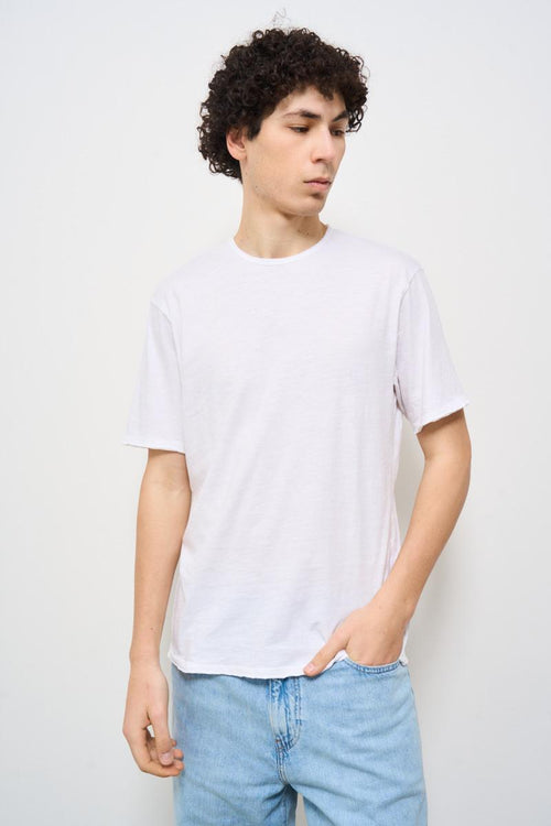 T-shirt uomo girocollo bianca - 2