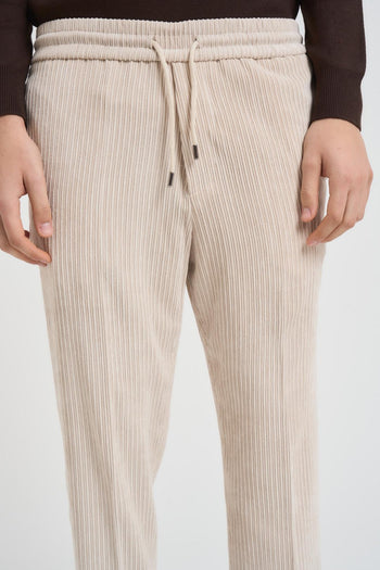 Pantalone uomo a coste panna - 4