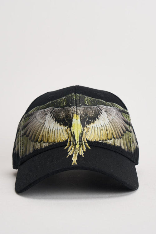 Cappello uomo con stampa nero