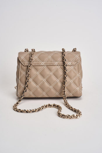 Borsa donna matelassé a tracolla tortora - 6