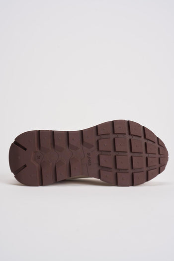 Sneakers donna panna e bordeaux - 8