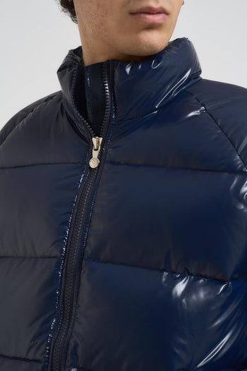 Piumino uomo in nylon lucido blu - 4