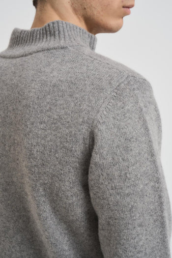 Cardigan uomo in maglia grigio - 5