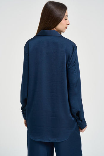 Camicia donna con fiocchetti blu - 4