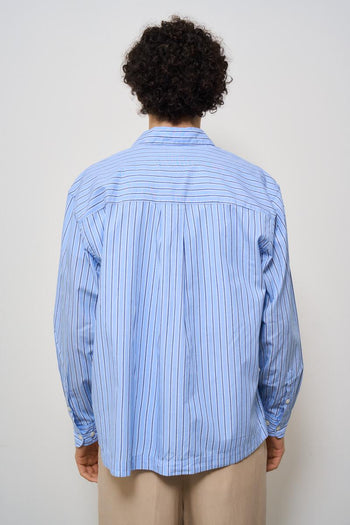 Camicia uomo gessata celeste - 5
