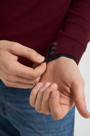 Maglia uomo girocollo bordeaux - 3