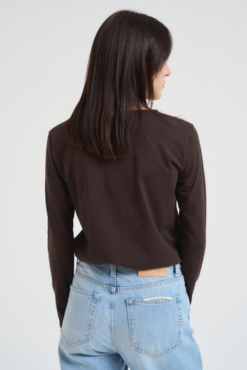 Maglia donna a maniche lunghe moro - 4