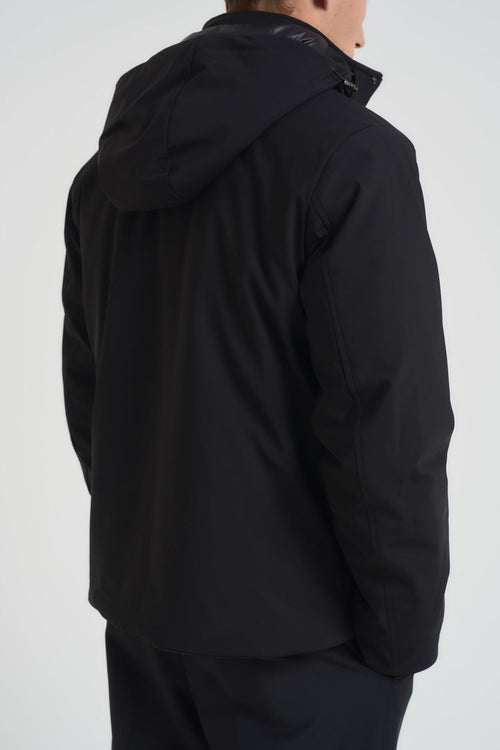 Giubbotto uomo con cappuccio nero - 2