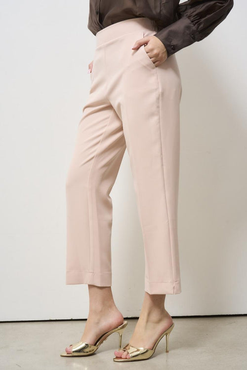 Pantalone donna a sigaretta rosa - 2