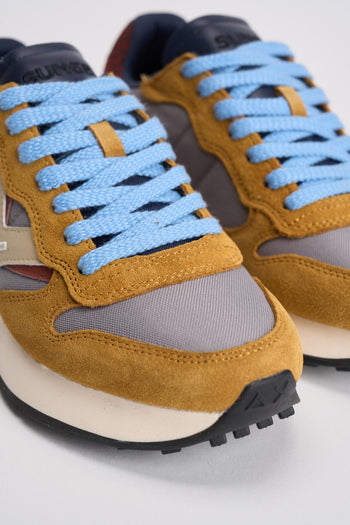 Sneakers uomo in suede e pelle multicolor - 4