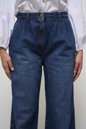 Jeans donna dritto in denim scuro - 5